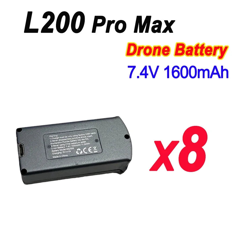 Original Battery L200 PRO MAX Drone 7.4V 1600mAh For L200 PROMAX RC Quadcopter Spare Propeller Dron Parts Accessories
